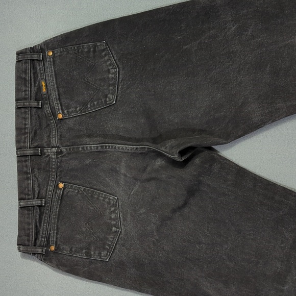 Wrangler Jeans Men's 36x36 Fits 35x35 Black 13MWZ Cowboy Cut Denim Western - Picture 4 of 10